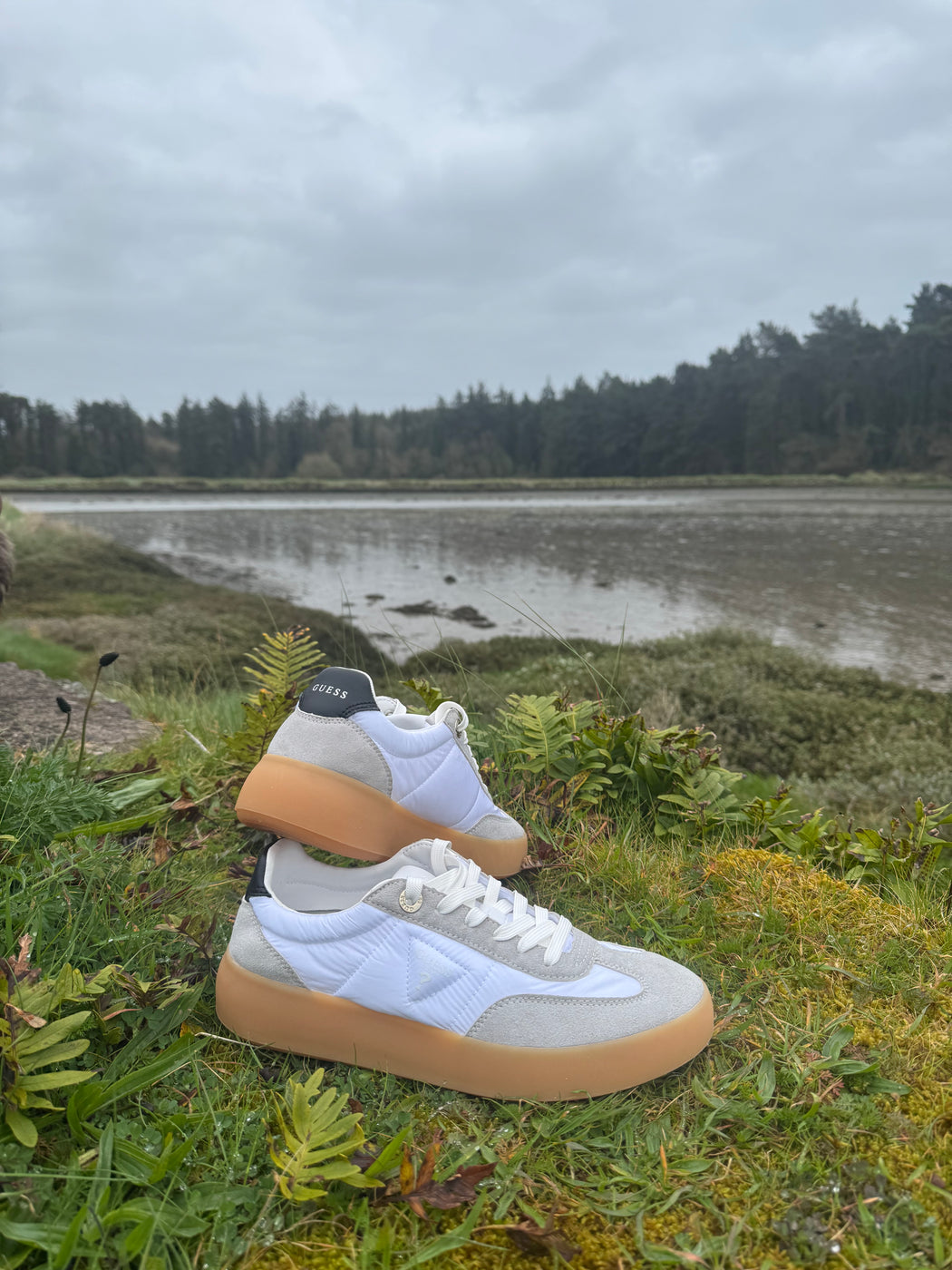 Guess suede insert trainer