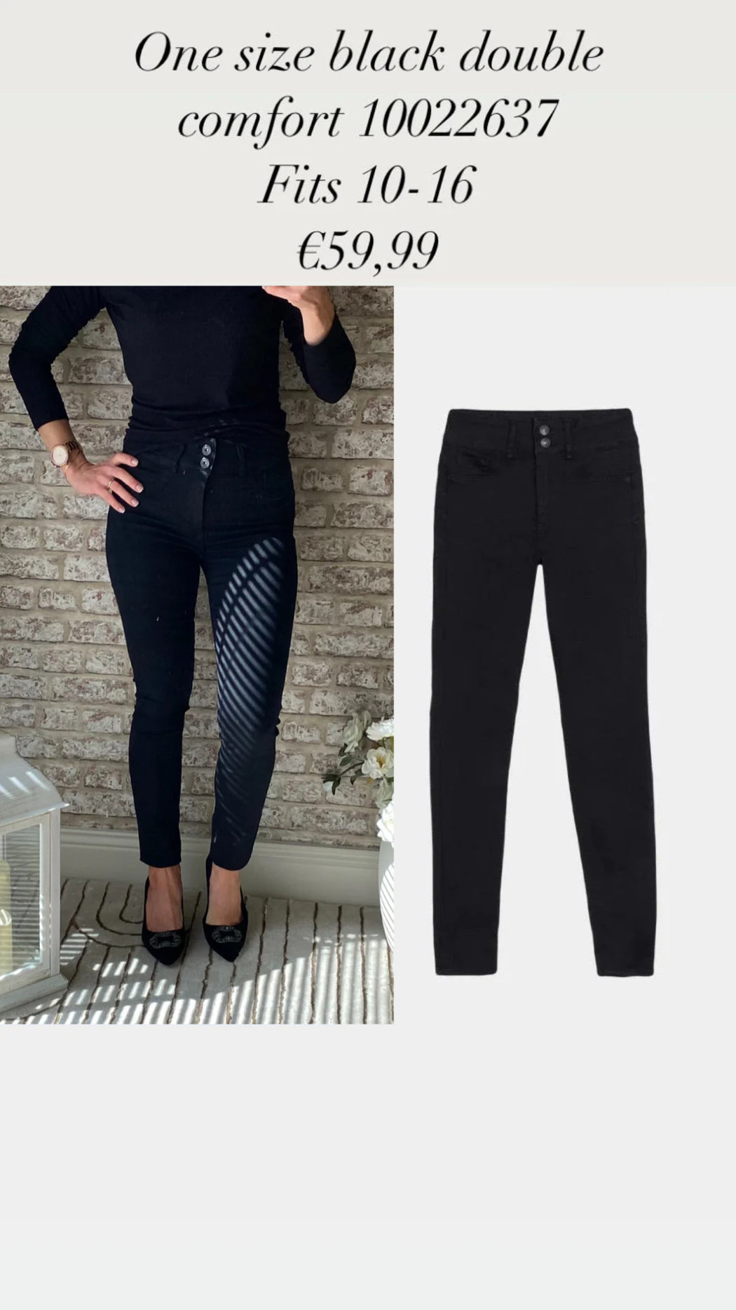 One size black double comfort 10022637