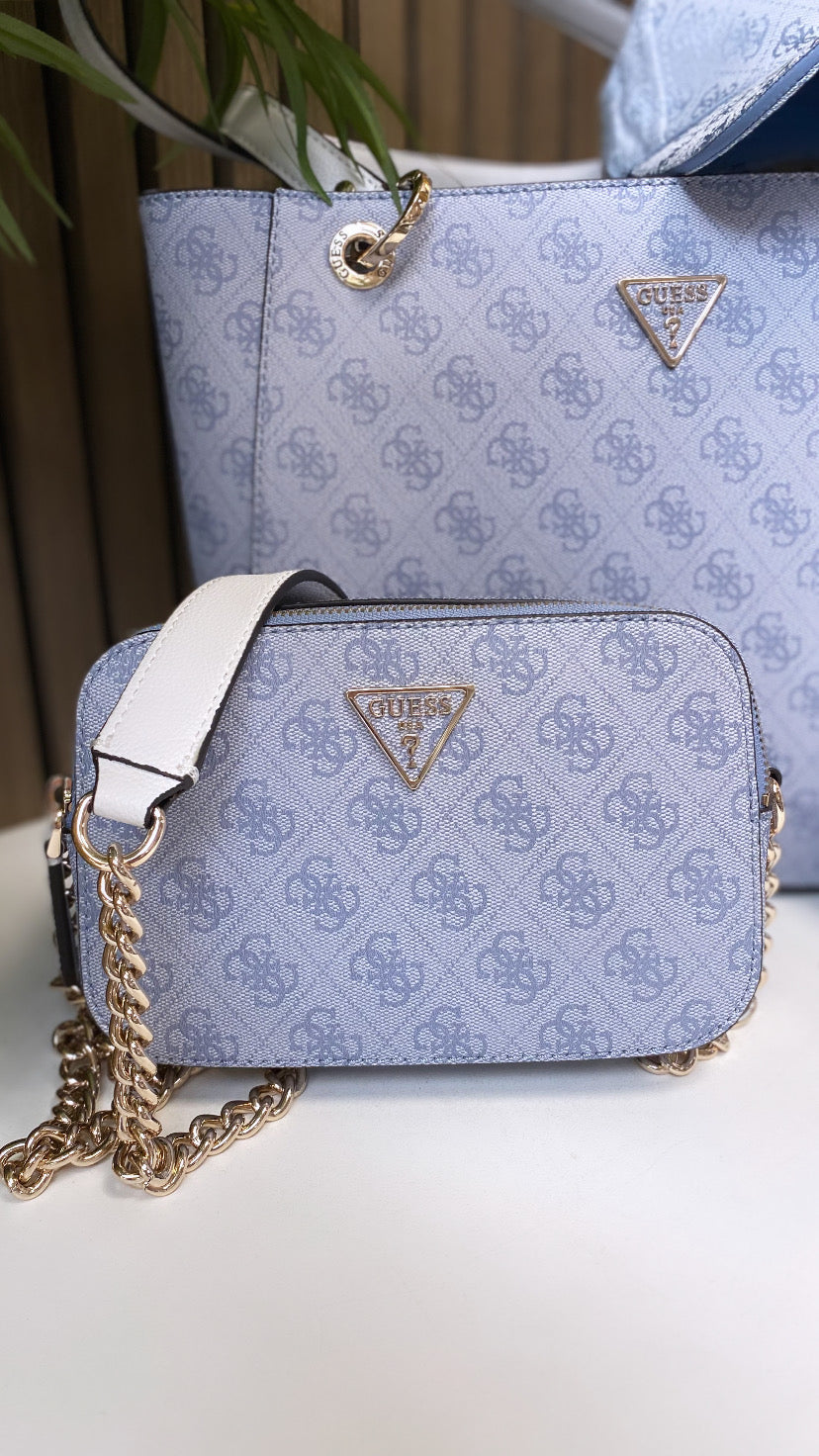 Guess light blue logo noelle crossbody BG787914