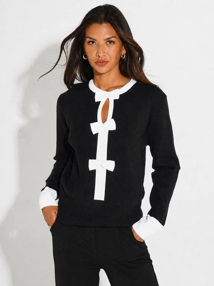 Black  aspen bow knit
