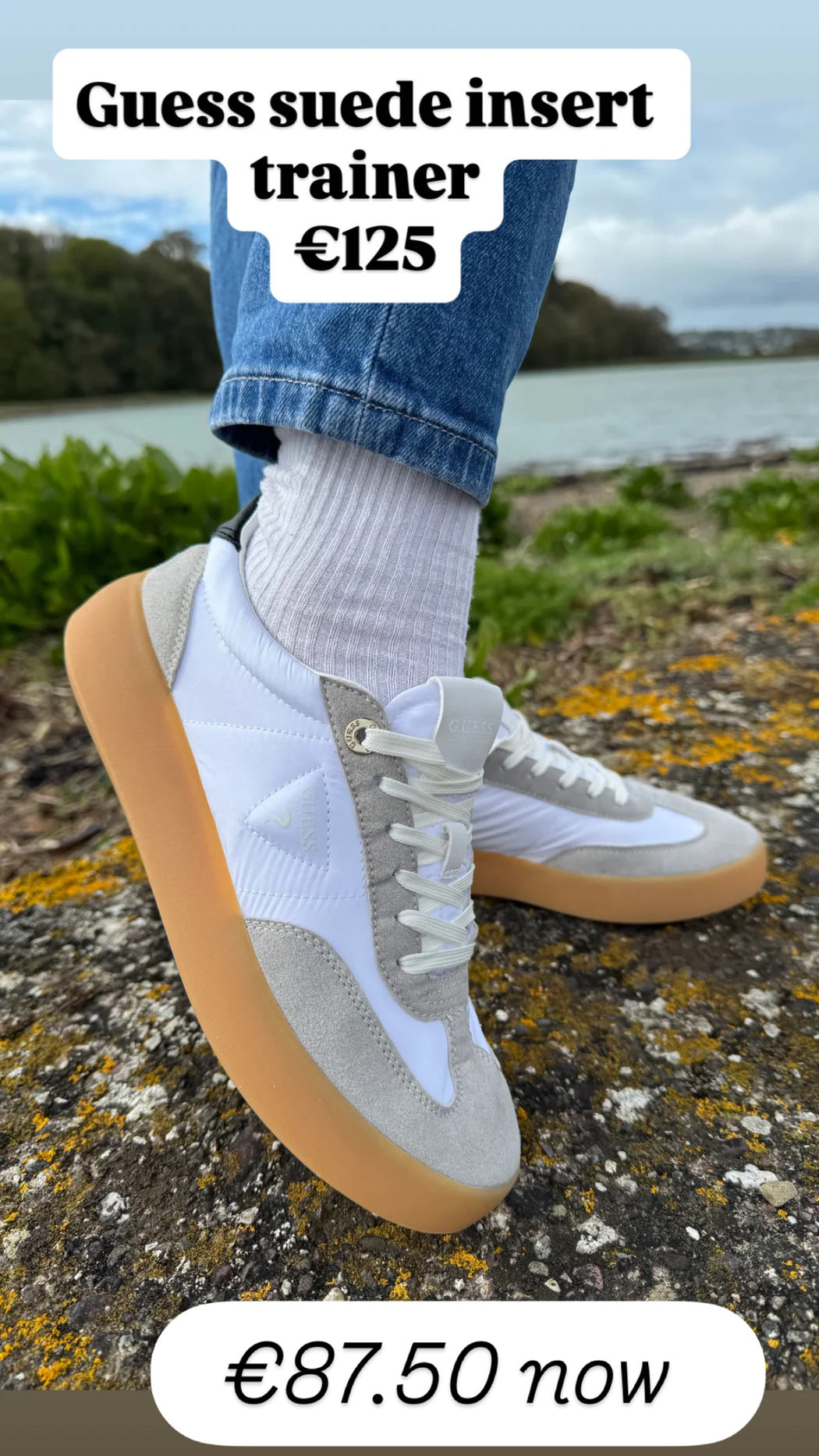 Guess suede insert trainer