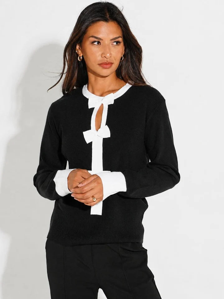 Black  aspen bow knit
