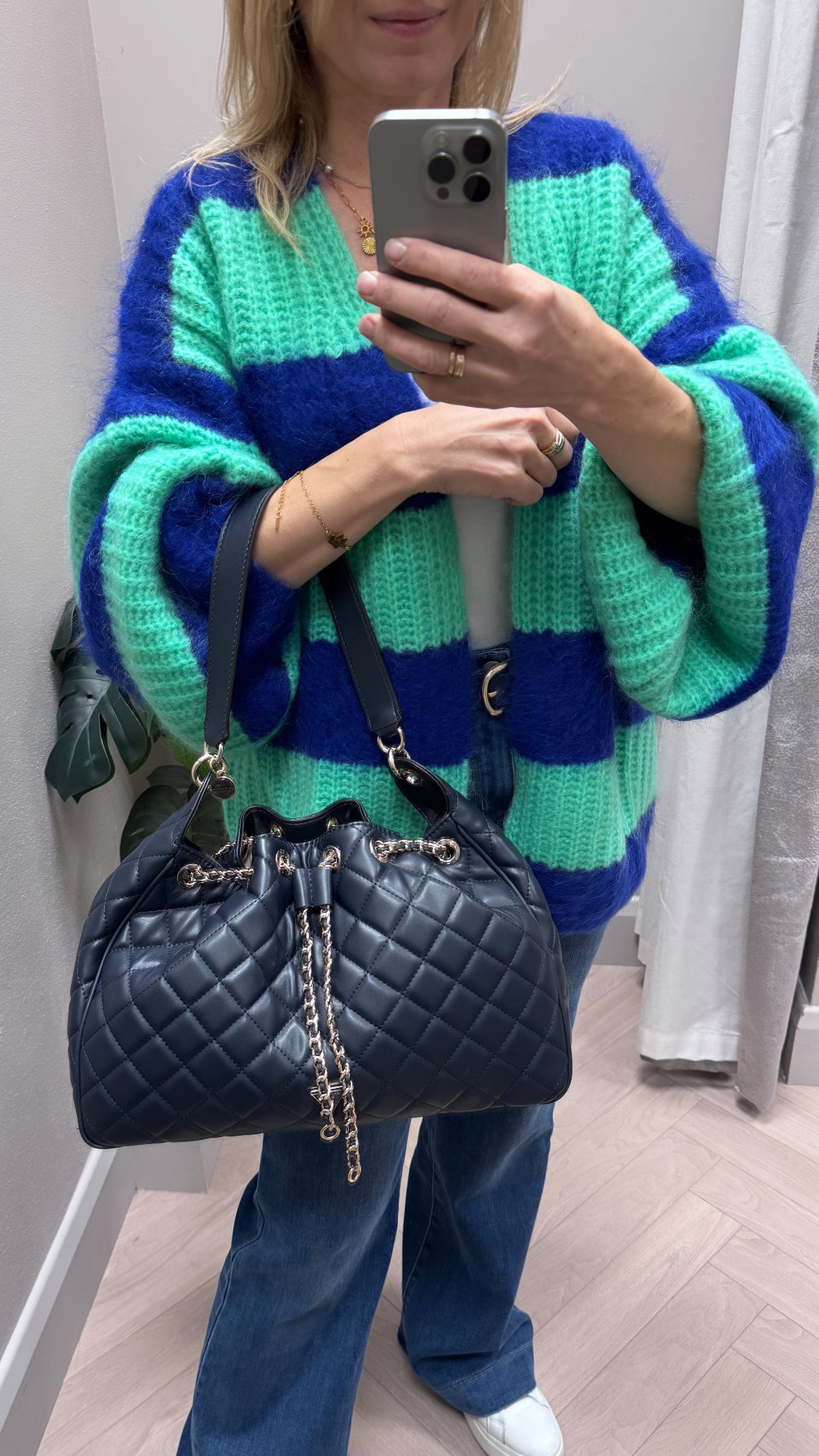 Lambert blue multi cardi