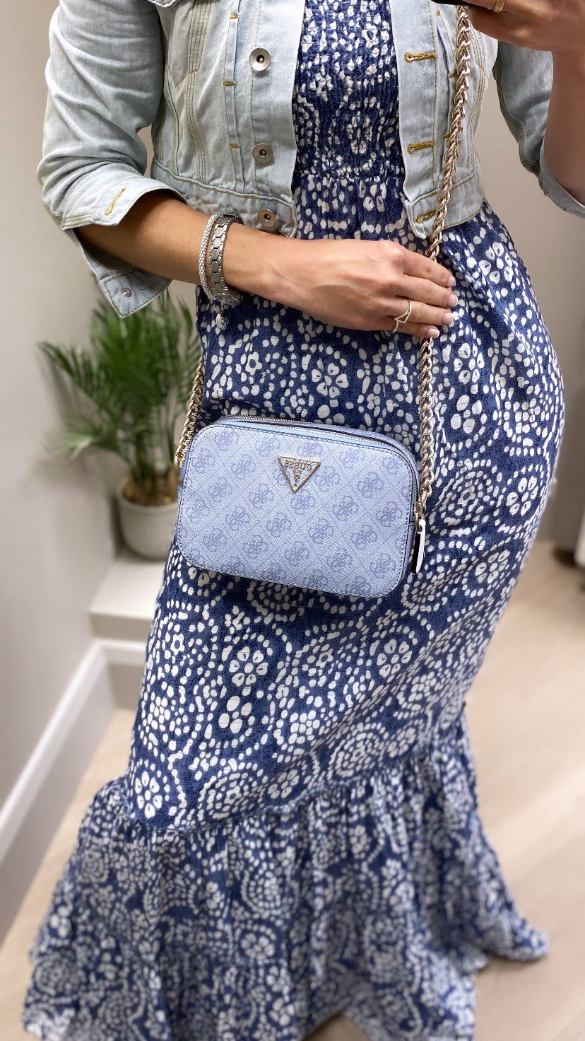 Guess light blue logo noelle crossbody BG787914