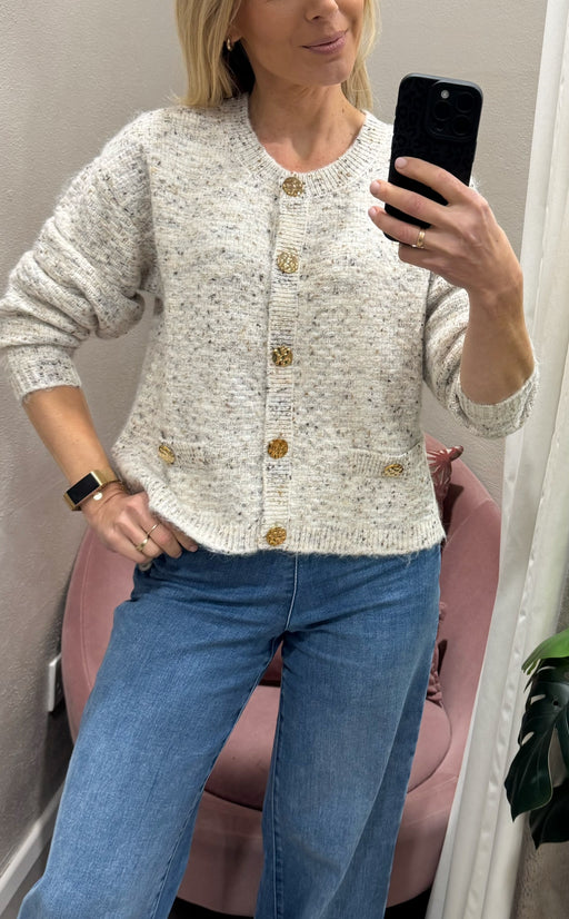 Diadem button cardi
