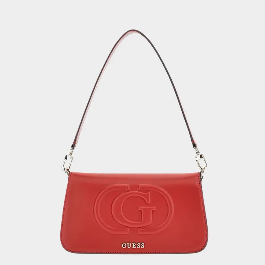 Eco mietta guess flap over red shoulder bag