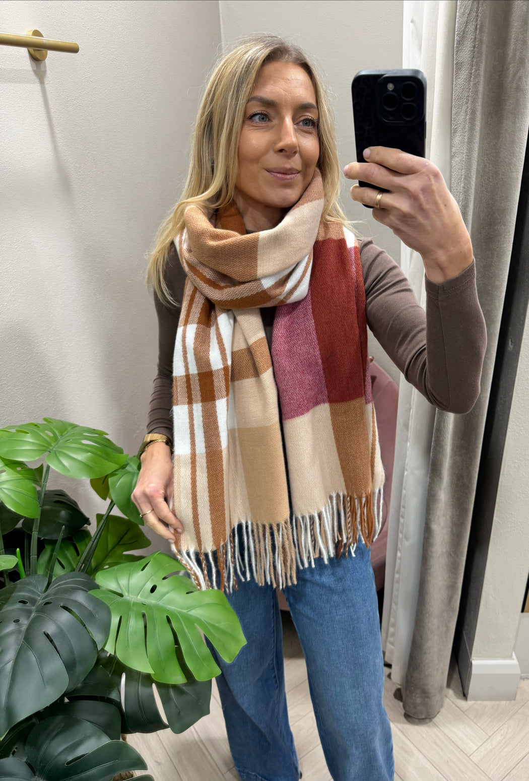 Olivia rust multi scarf