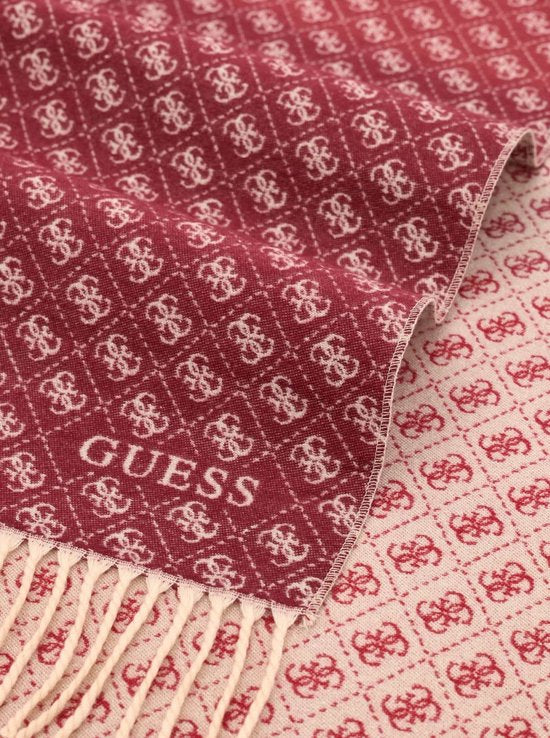 Guess reversible wine logo scarf aw5663vis03