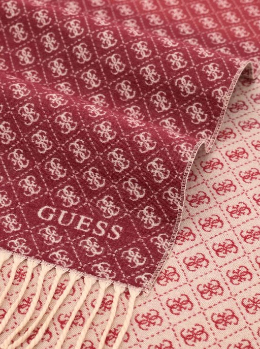 Guess reversible wine logo scarf aw5663vis03
