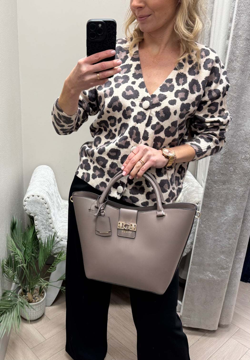 Beige Finn leopard Cardi
