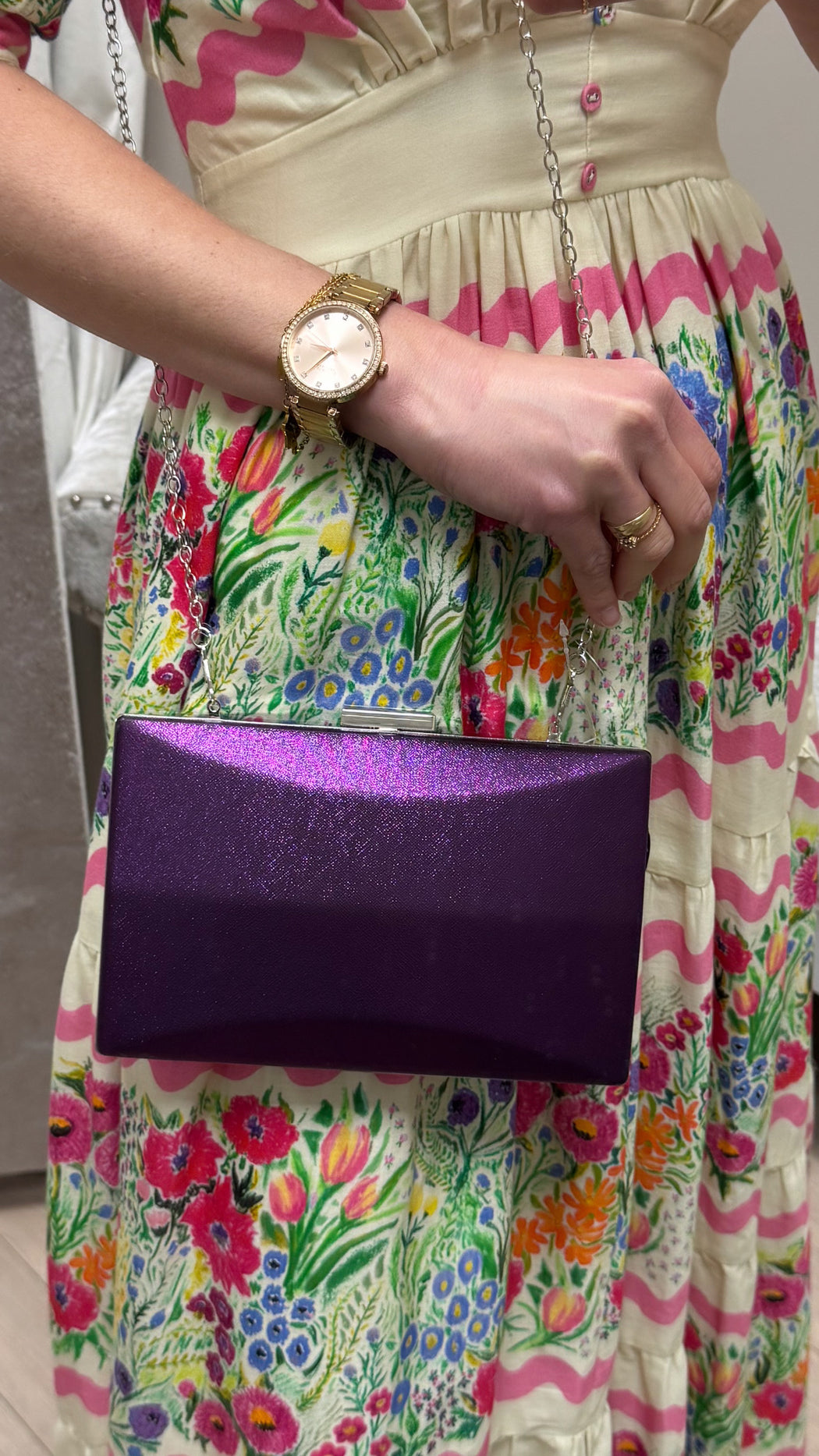 Verde violet clutch
