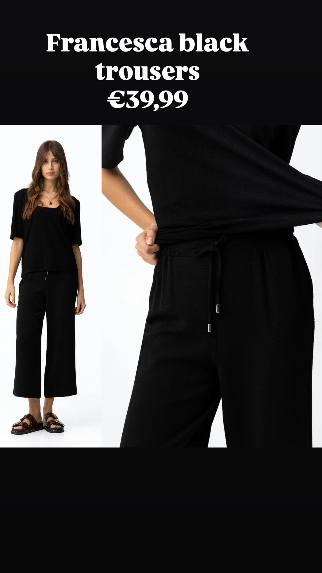 Francesca black trousers
