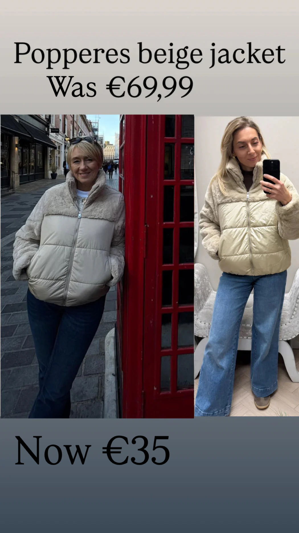 Popperes beige jacket