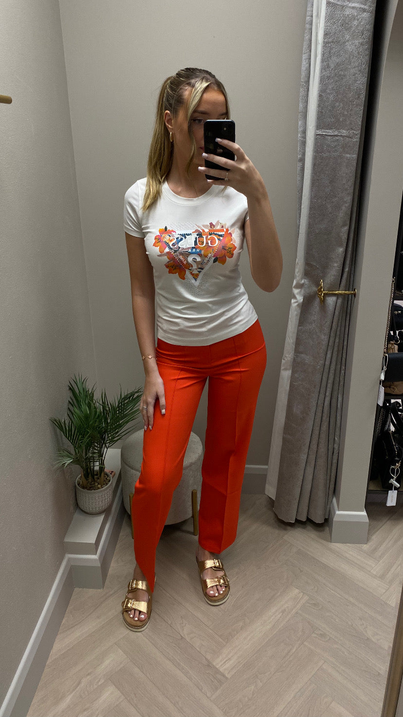 Hallie coral trousers