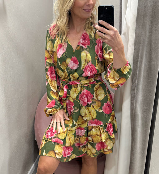 W4RK21WF5K0-P8BW guess belted floral dress