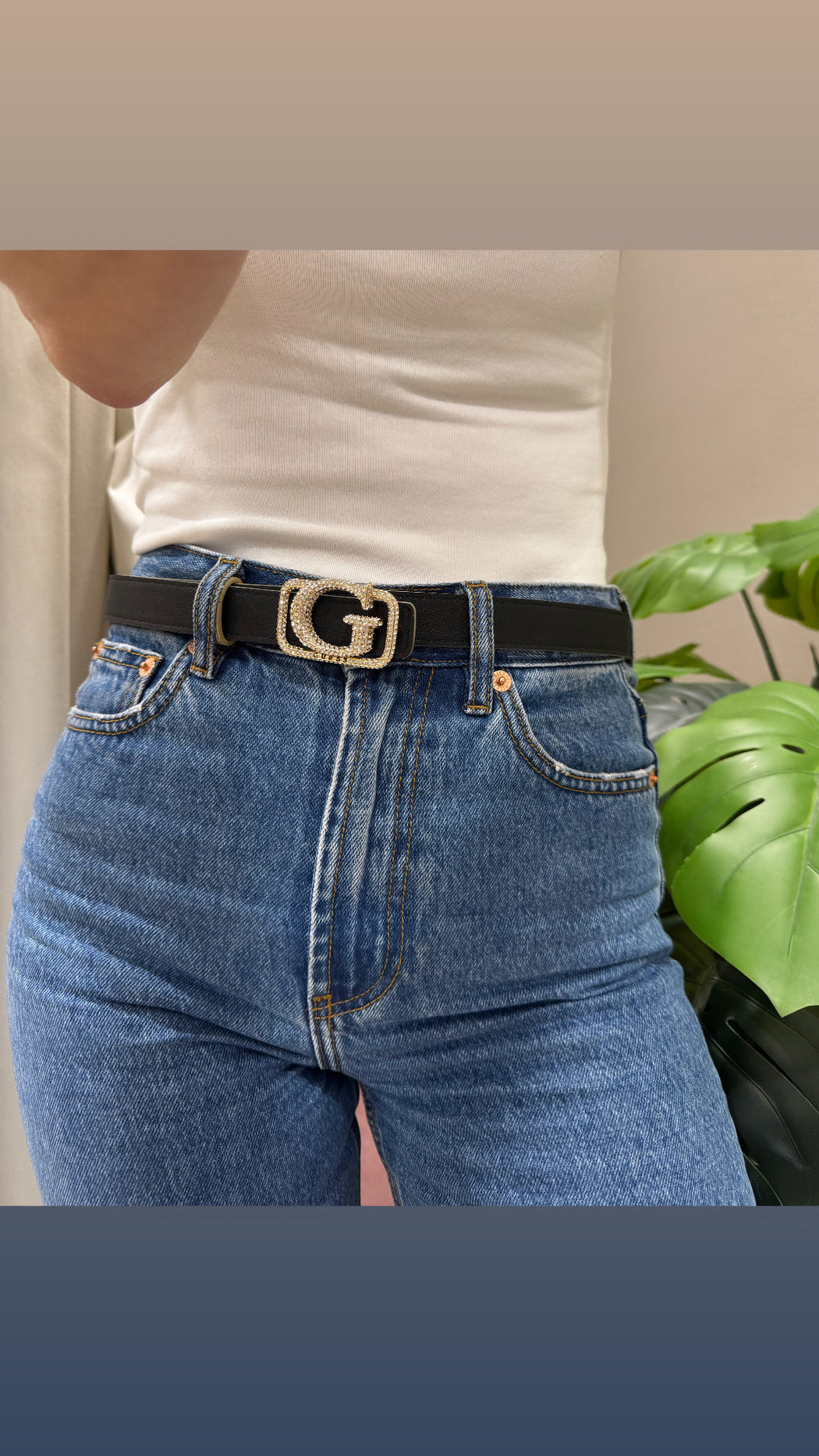 Gold guess Prue Jewel reversible  Belt