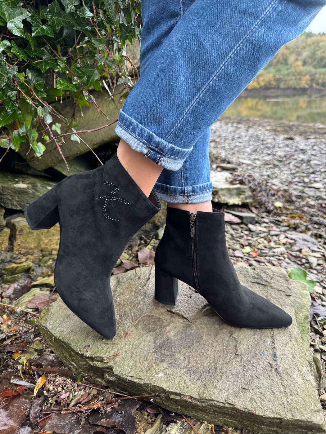 Catterton schwarz black ankle boots