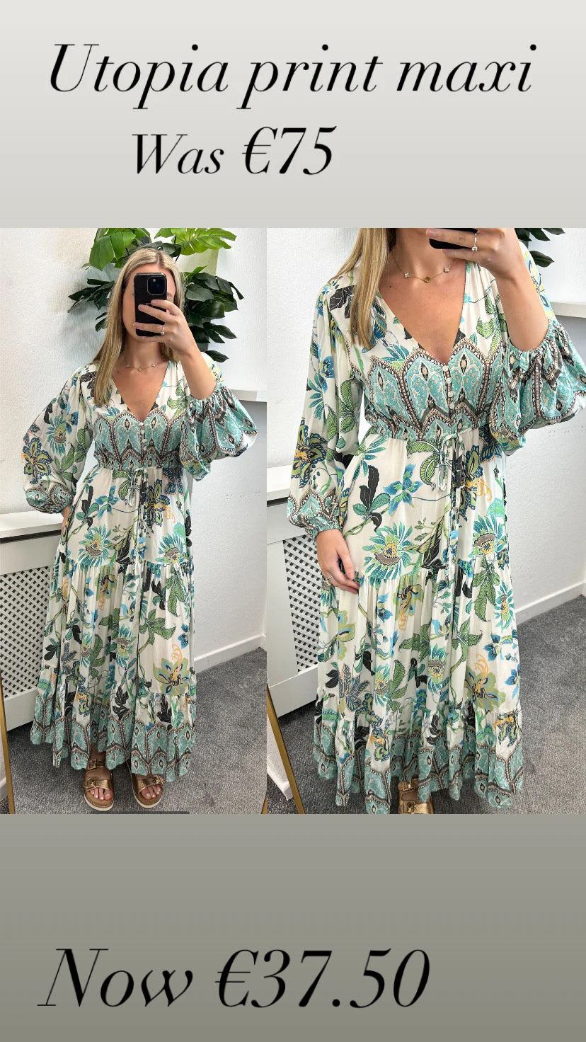 Utopia print maxi