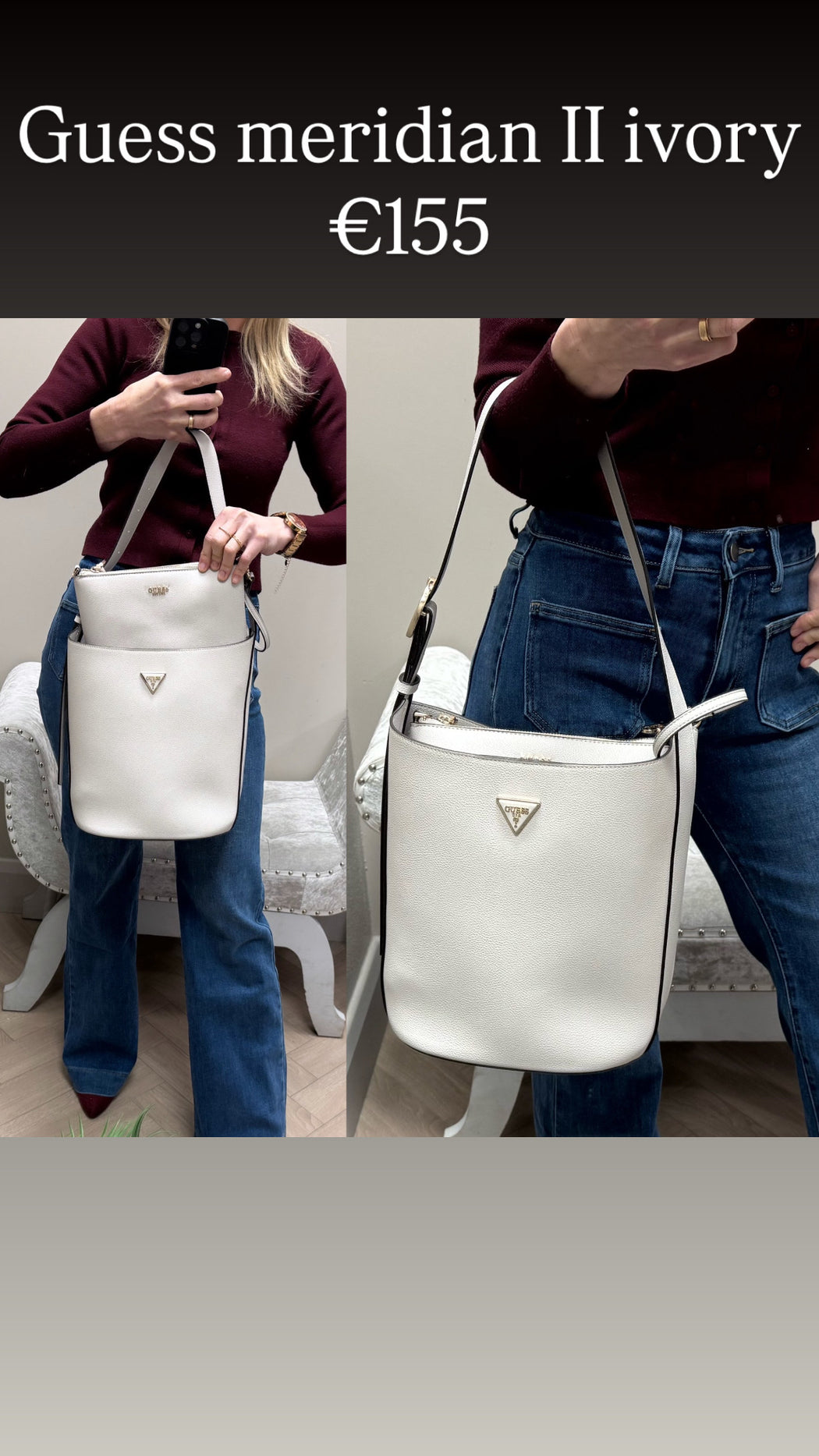 Guess meridian II ivory BG697404