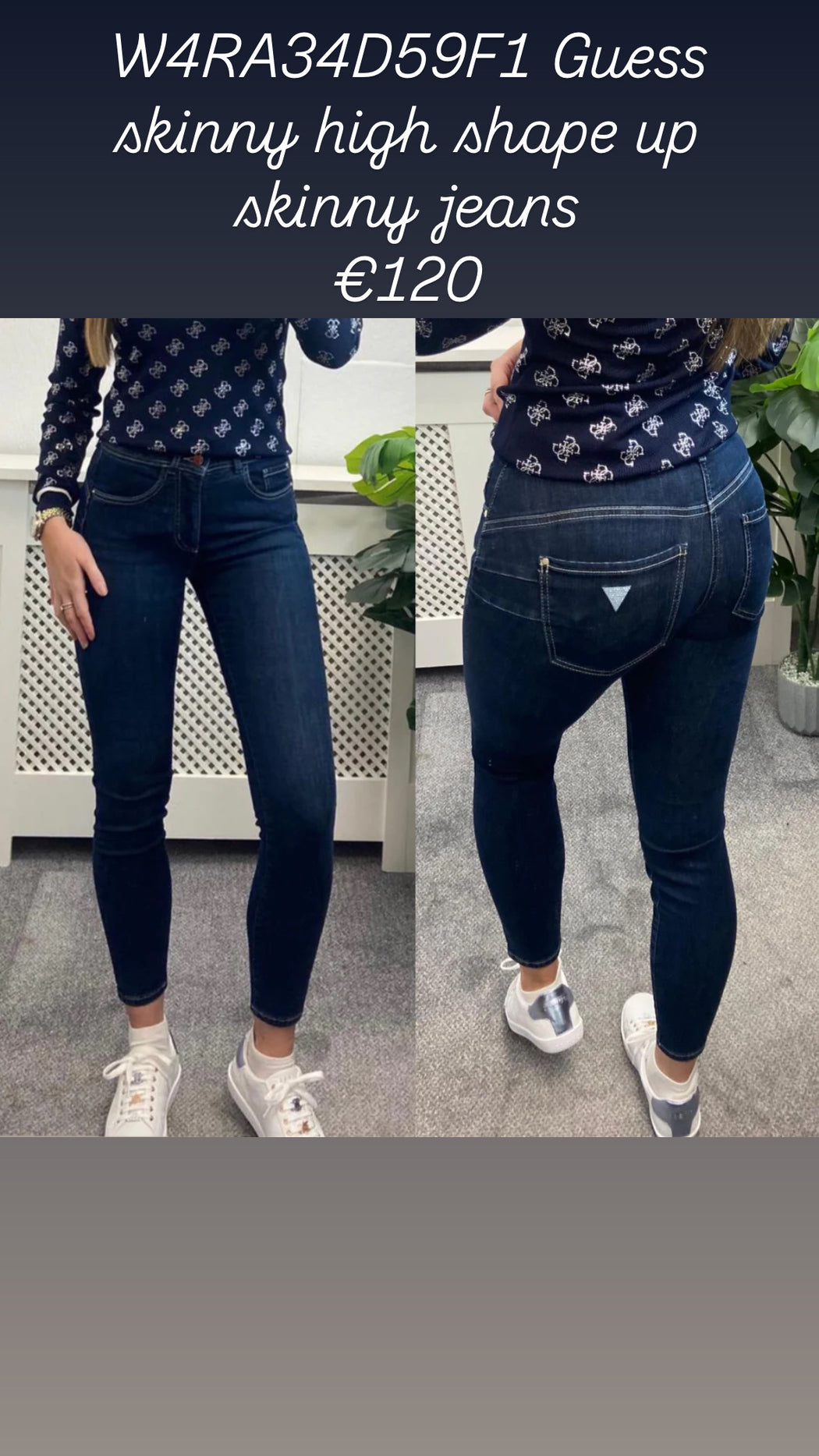 W4RA34D59F1 Guess skinny high shape up skinny jeans