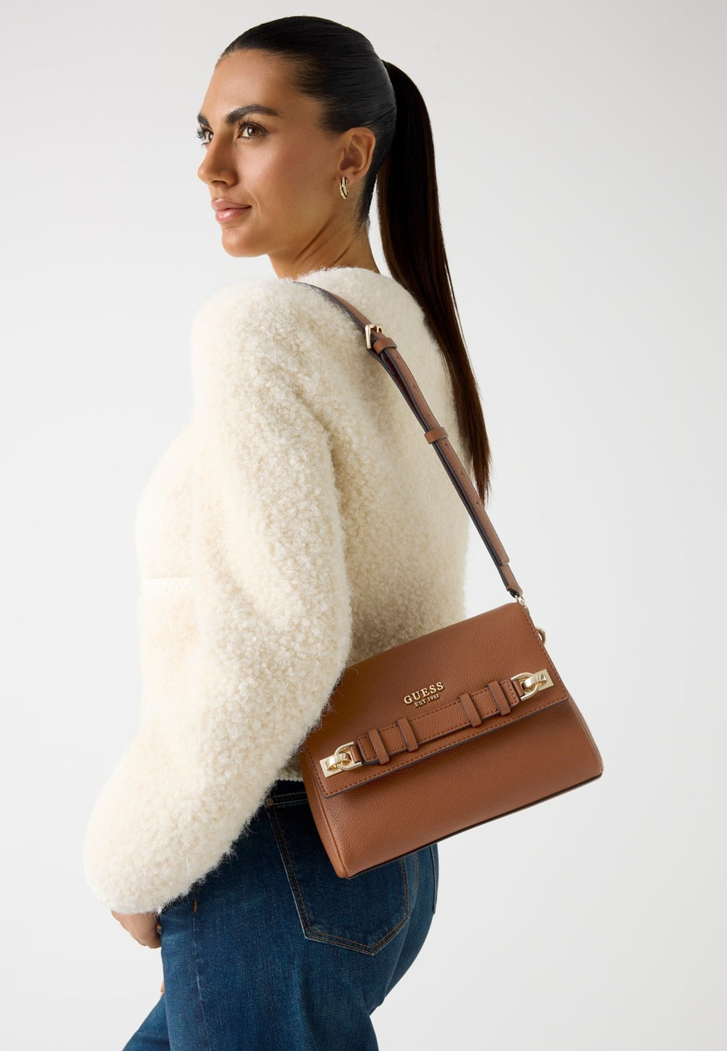 Guess Cognac GREGORIA Bag. BG854620.