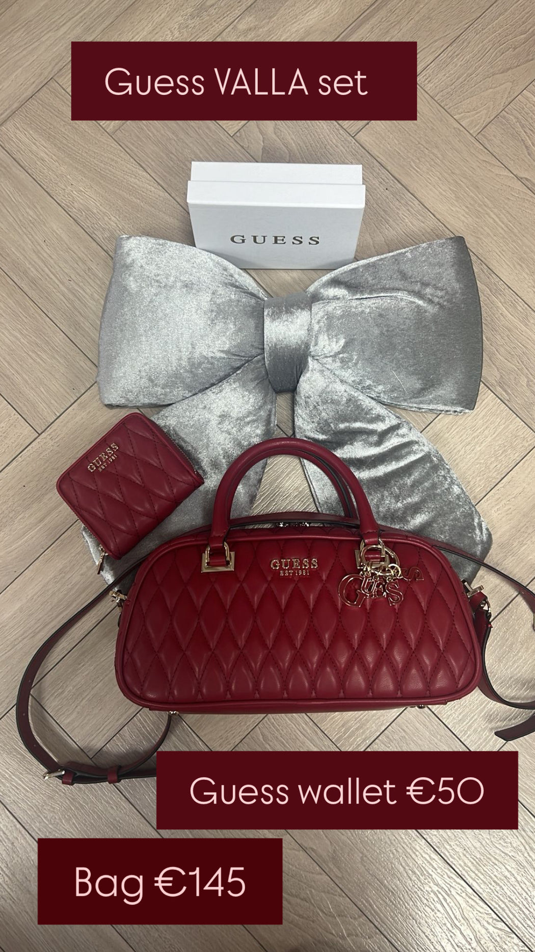 Guess Red VALLA Bag. QG812205.