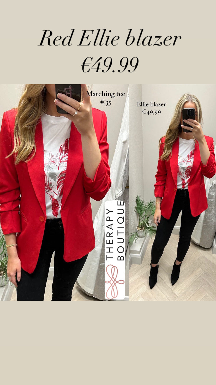 Red Ellie blazer