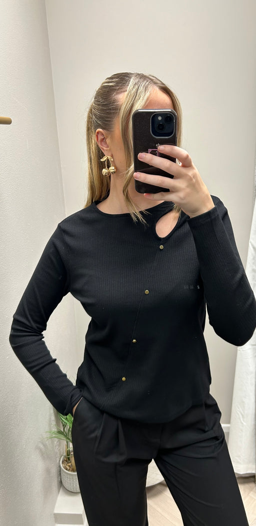 Krista black knit jumper