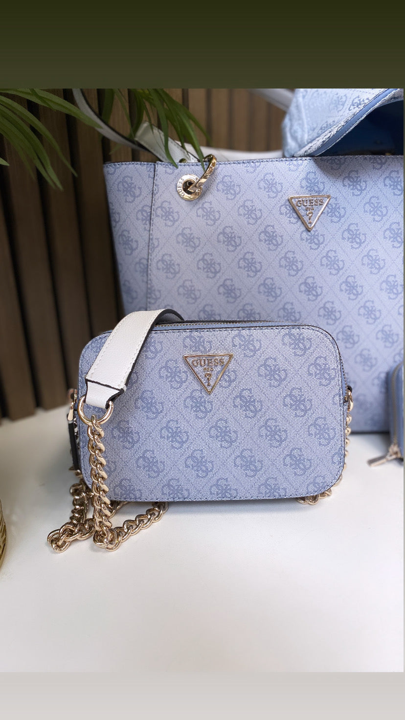 Guess light blue logo noelle crossbody BG787914