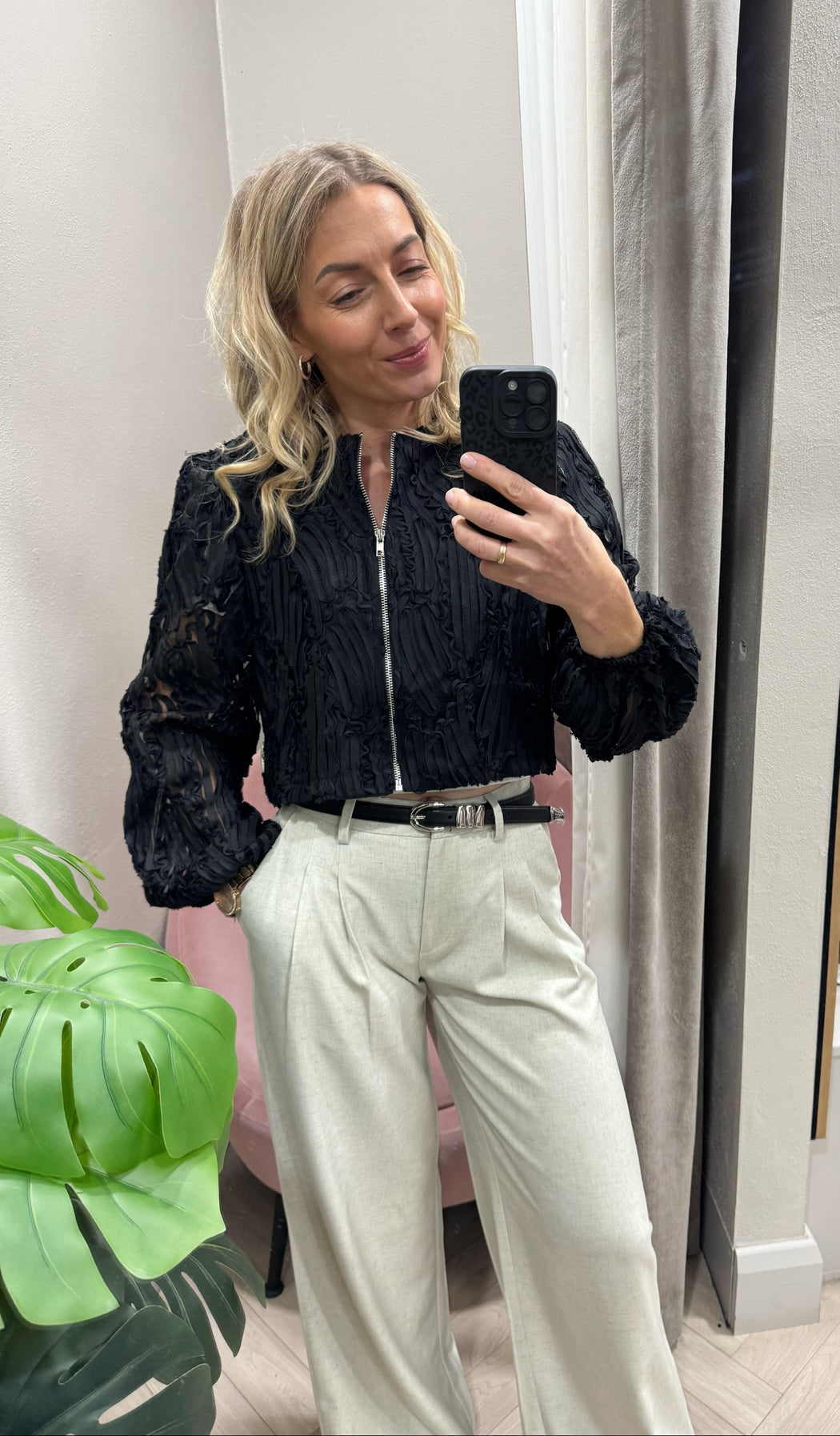 Black textured jacket