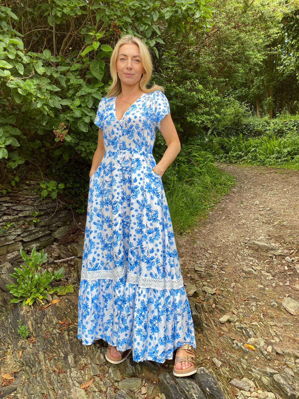 Indiana blue print maxi