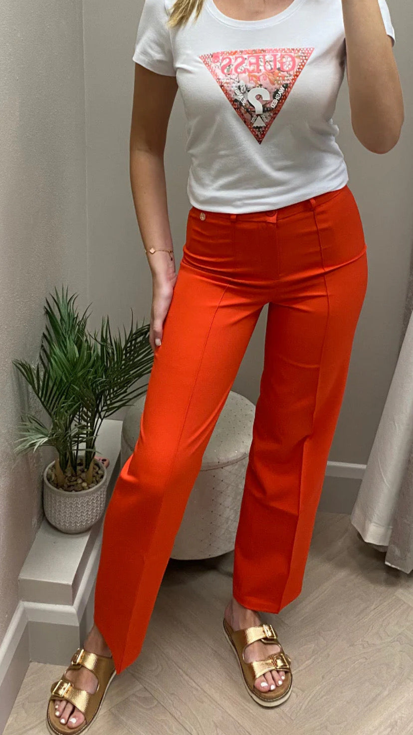 Hallie coral trousers