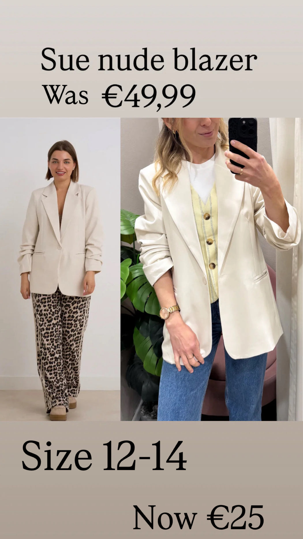 Sue nude blazer