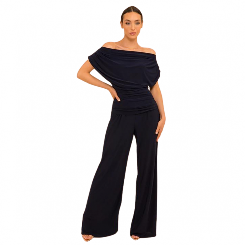 black jersey jumpsuit