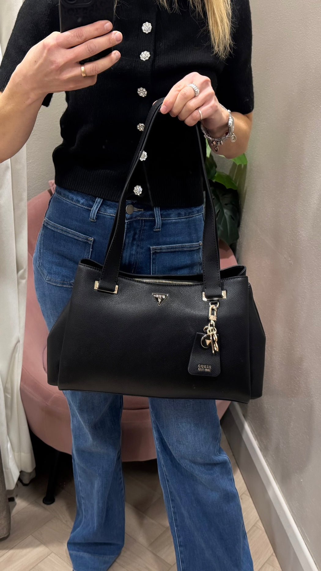 Guess black evie  bag bg966422