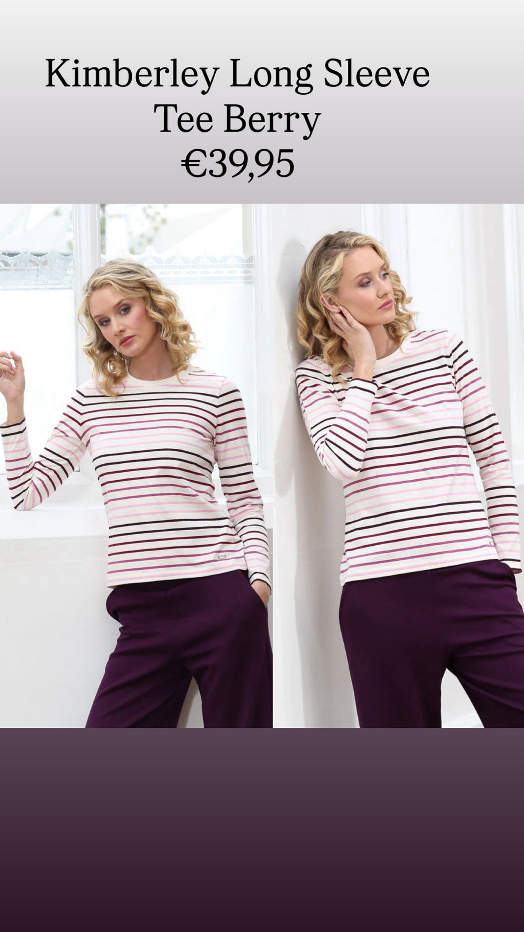 Kimberley Long Sleeve Tee Berry