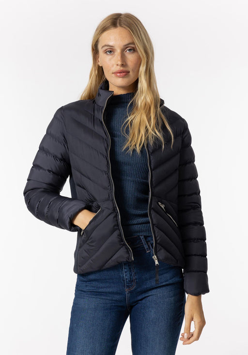 Evelyn navy puffer jacket