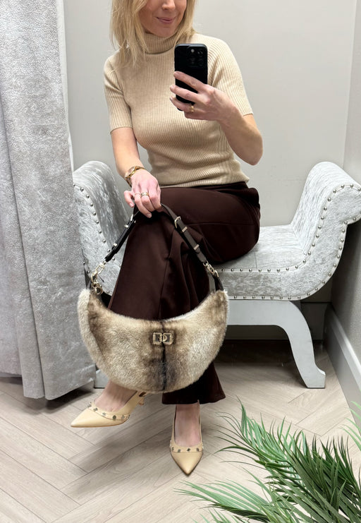 Mavis faux fur hobo bag fg967402