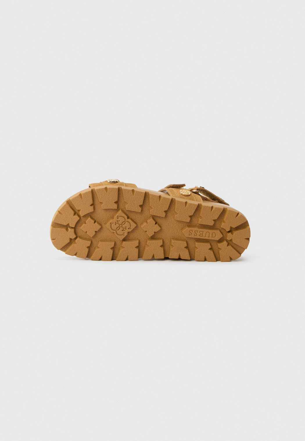 Guess tan suede logo sandals flpflpesu03