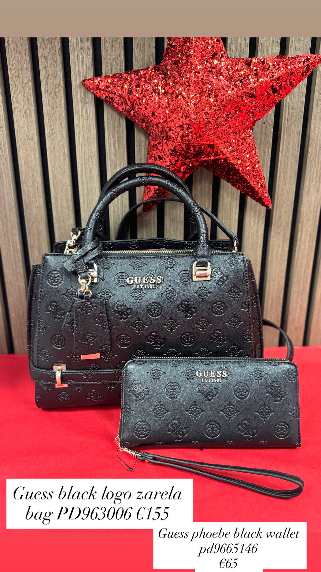Guess black logo zarela bag PD963006