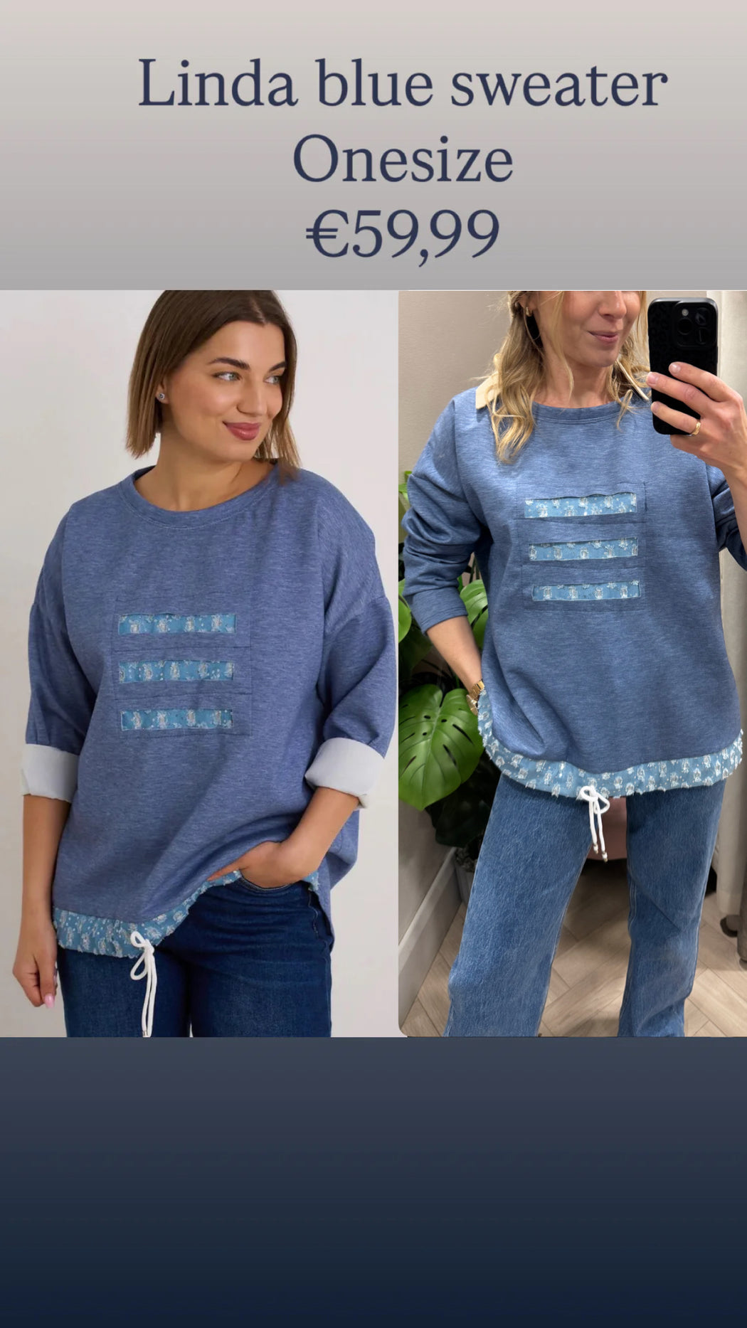 Linda blue sweater