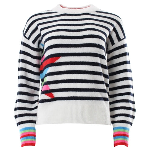 Darel navy stripe knit