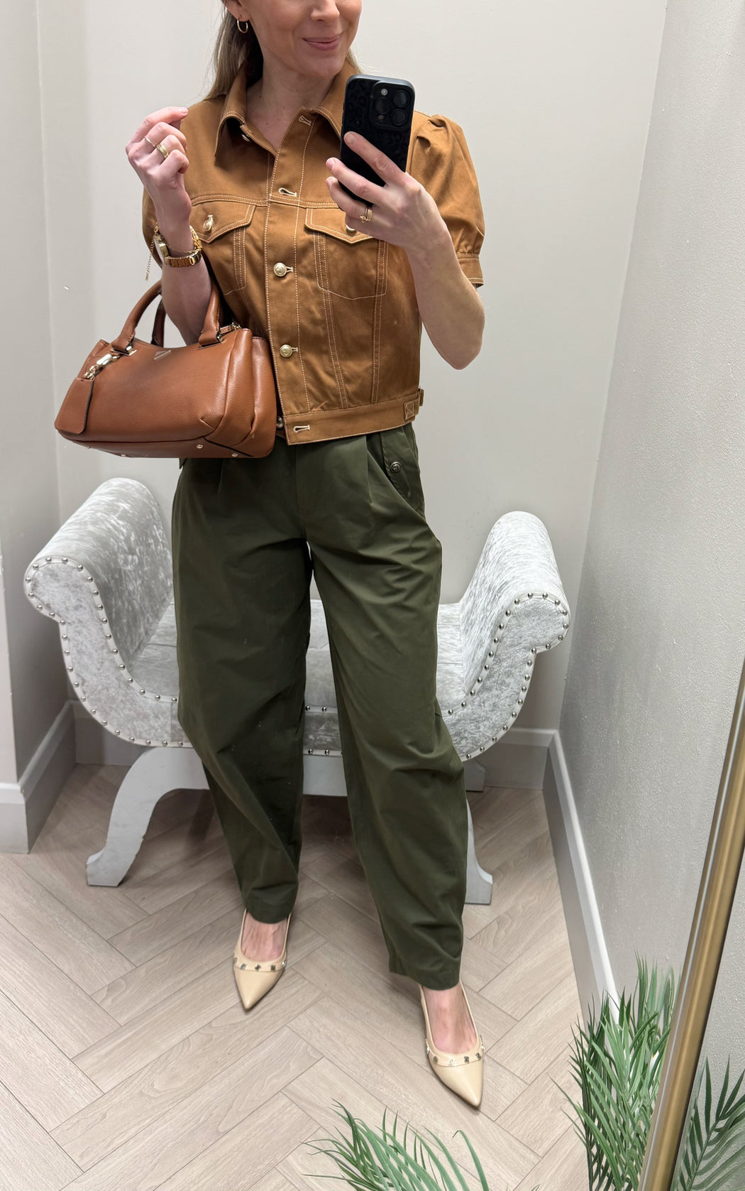 Guess khaki trousers w6rb08wj692-G8F6