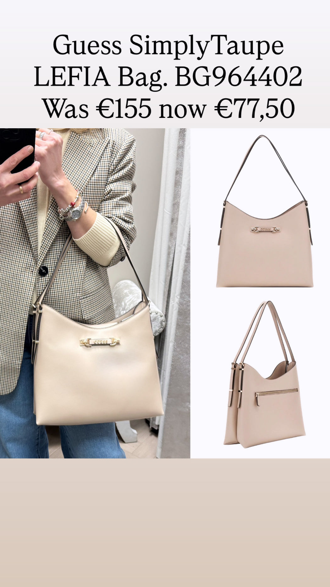 Guess SimplyTaupe LEFIA Bag. BG964402