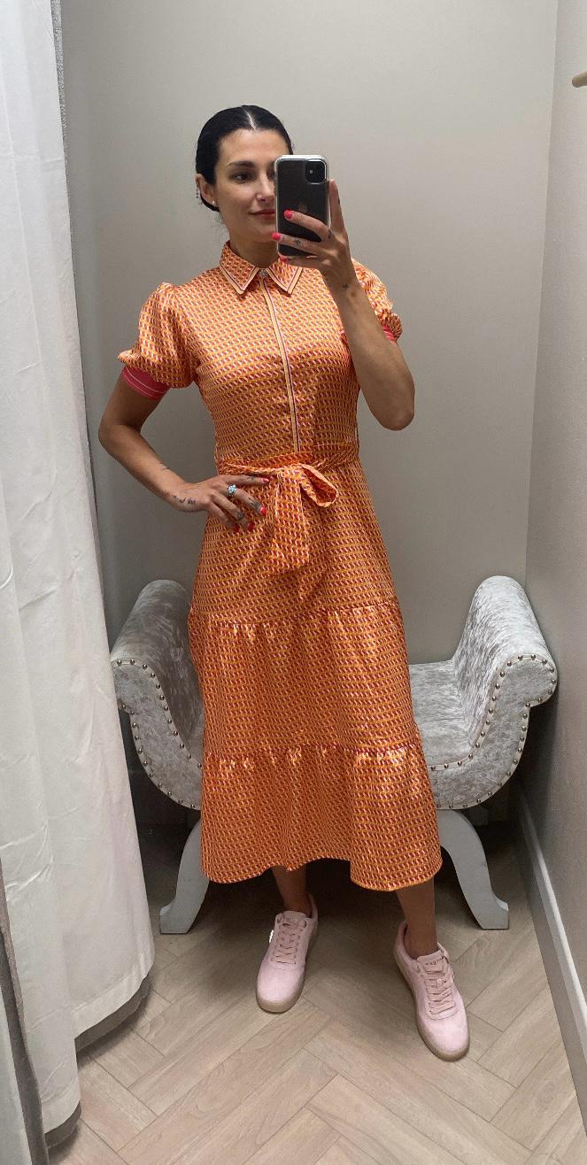 Orange  saylor dress