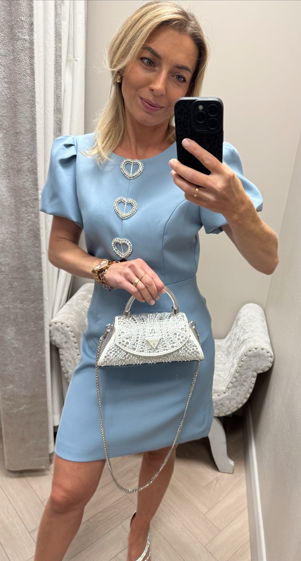 Cassie blue heart dress