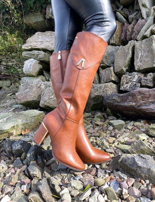 Haffar one driftwood knee high boots