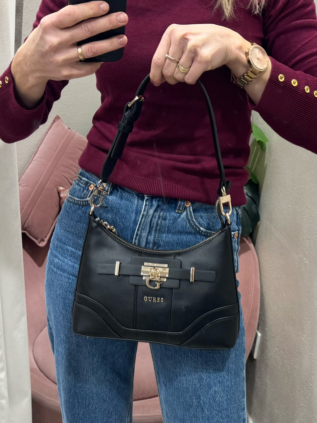 Guess Black GREYSON Bag. BG920618