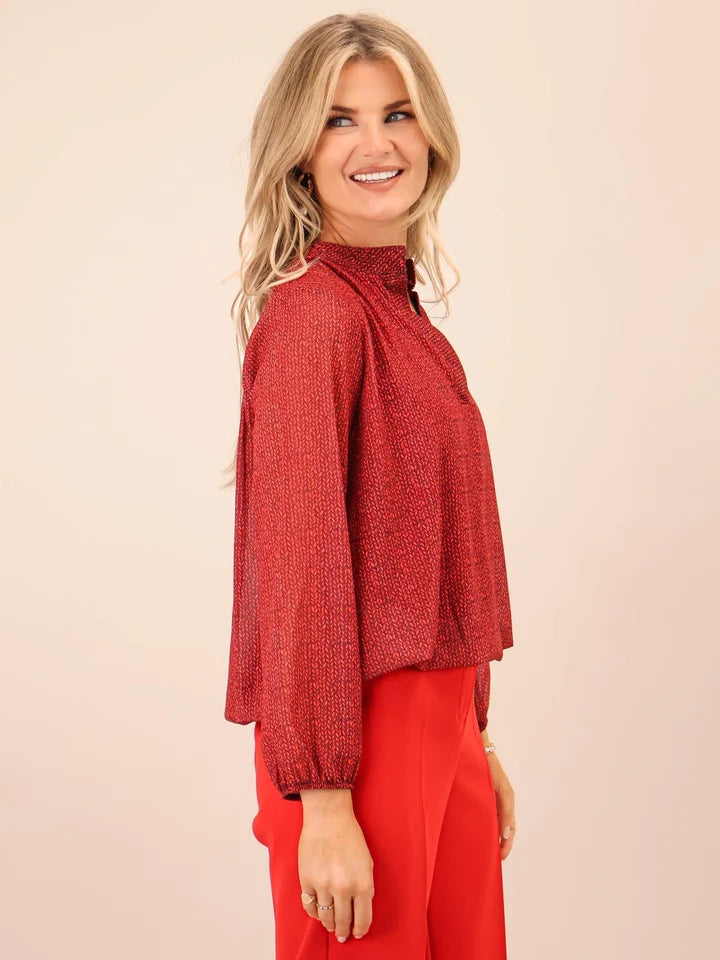 Red Bella band top