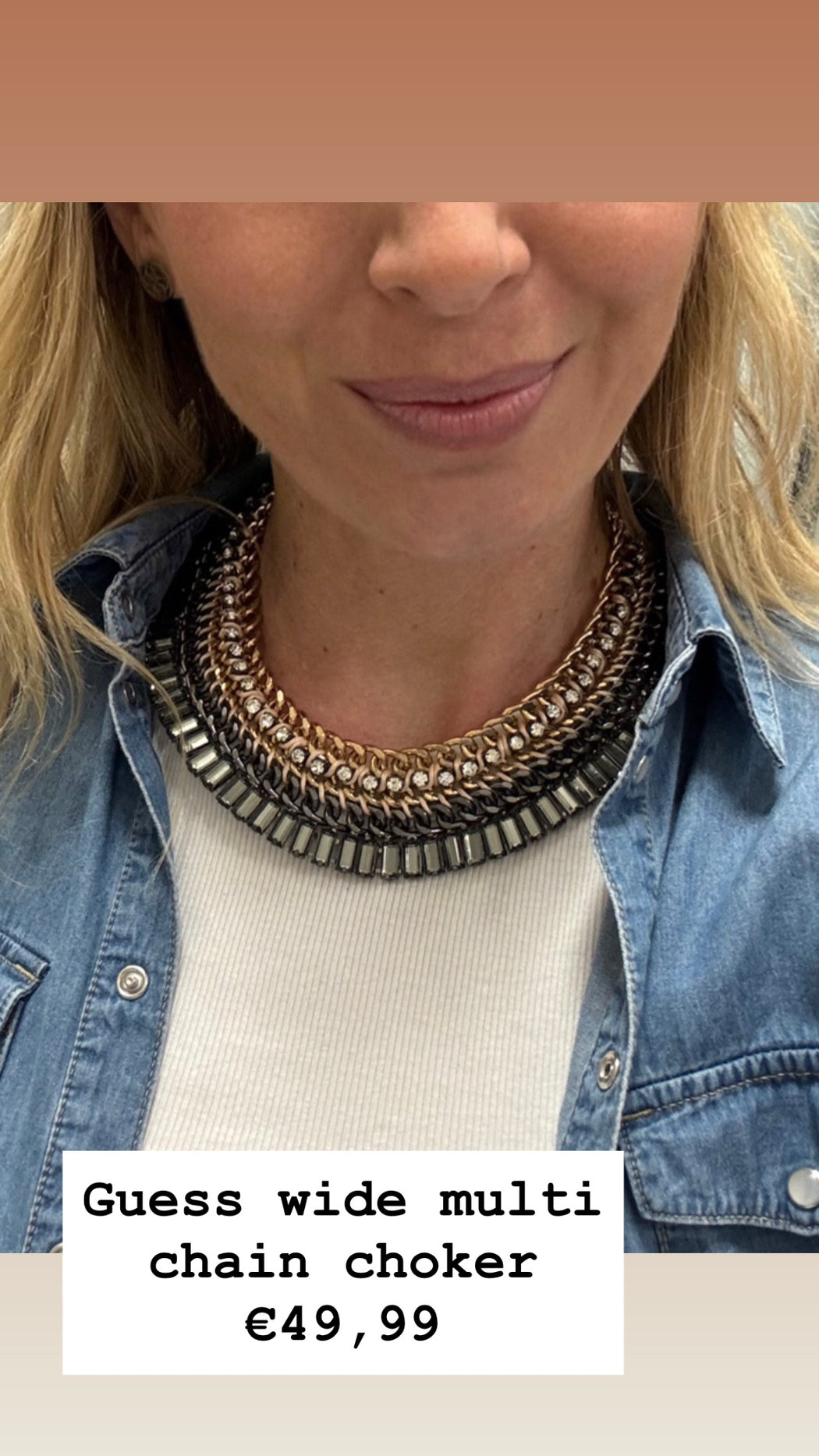 Guess Irene  wide multi chainchoker